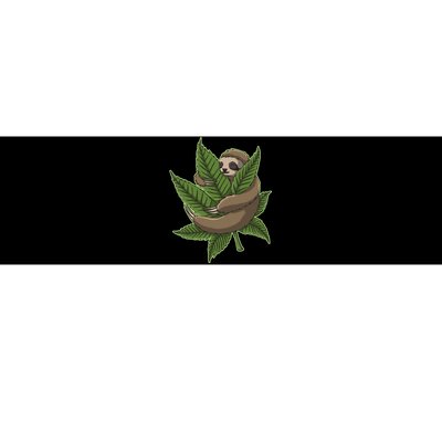 Lazy Sloth Cannabis Leaf Bumper Sticker