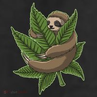 Lazy Sloth Cannabis Leaf Beanie