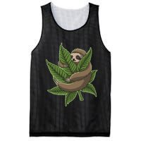 Lazy Sloth Cannabis Leaf Mesh Reversible Basketball Jersey Tank