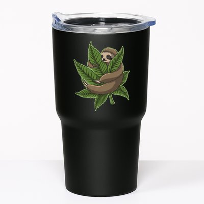 Lazy Sloth Cannabis Leaf Tumbler