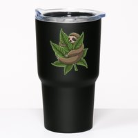 Lazy Sloth Cannabis Leaf Tumbler