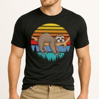lazy Sloth Retro Sunset  Performance Shirt