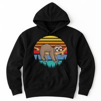 lazy Sloth Retro Sunset  Hoodie