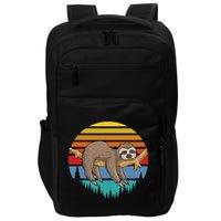 lazy Sloth Retro Sunset  Impact Tech Backpack