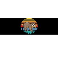 lazy Sloth Retro Sunset  Bumper Sticker