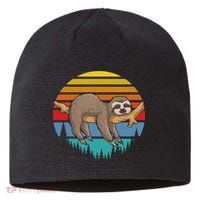 lazy Sloth Retro Sunset  Sustainable Beanie