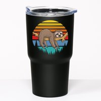 lazy Sloth Retro Sunset  Tumbler