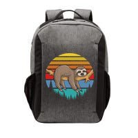 lazy Sloth Retro Sunset  Vector Backpack