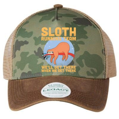 Lazy Sloth Running Team Distressed Legacy Tie Dye Trucker Hat