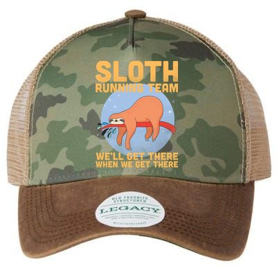 Lazy Sloth Running Team Distressed Legacy Tie Dye Trucker Hat