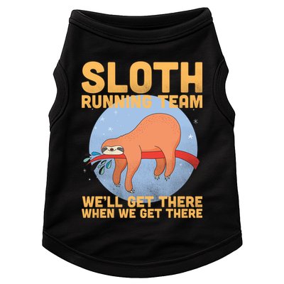 Lazy Sloth Running Team Distressed Doggie Tank