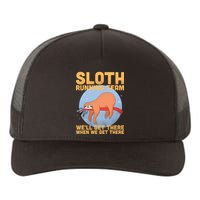 Lazy Sloth Running Team Distressed Yupoong Adult 5-Panel Trucker Hat