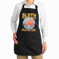 Lazy Sloth Running Team Distressed Apron
