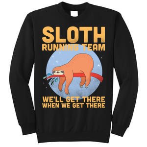 Lazy Sloth Running Team Distressed Sweatshirt