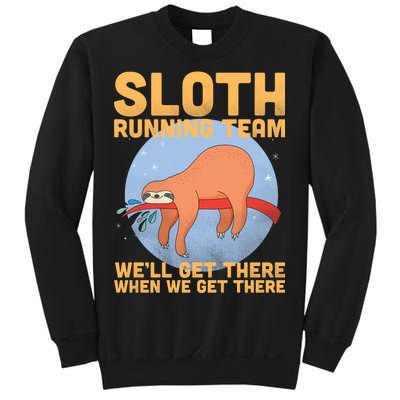 Lazy Sloth Running Team Distressed Sweatshirt