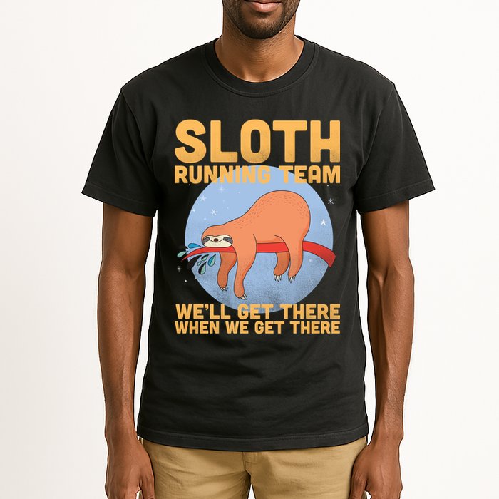 Lazy Sloth Running Team Distressed Tall T-Shirt