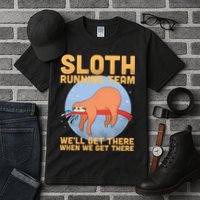 Lazy Sloth Running Team Distressed Tall T-Shirt
