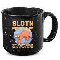 Lazy Sloth Running Team Distressed 15oz Campfire Ceramic Mug