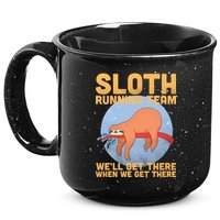 Lazy Sloth Running Team Distressed 15oz Campfire Ceramic Mug