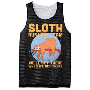 Lazy Sloth Running Team Distressed Mesh Reversible Basketball Jersey Tank