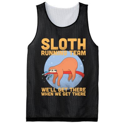 Lazy Sloth Running Team Distressed Mesh Reversible Basketball Jersey Tank
