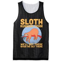 Lazy Sloth Running Team Distressed Mesh Reversible Basketball Jersey Tank