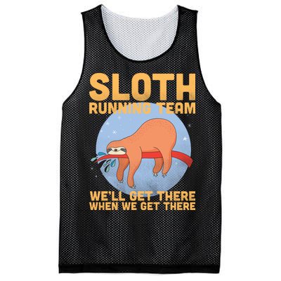 Lazy Sloth Running Team Distressed Mesh Reversible Basketball Jersey Tank