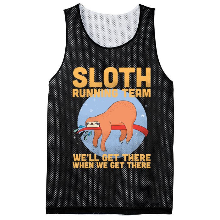 Lazy Sloth Running Team Distressed Mesh Reversible Basketball Jersey Tank