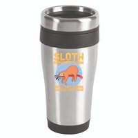 Lazy Sloth Running Team Distressed 16oz Travel Tumbler