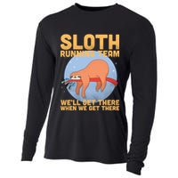 Lazy Sloth Running Team Distressed Cooling Performance Long Sleeve Crew