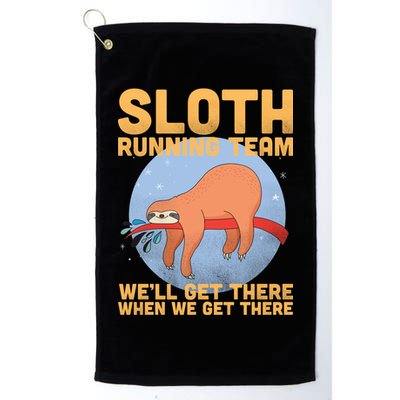 Lazy Sloth Running Team Distressed Golf Towel