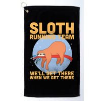 Lazy Sloth Running Team Distressed Golf Towel