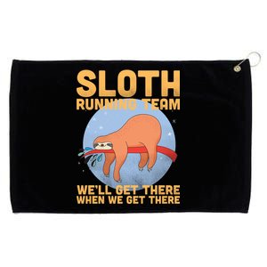 Lazy Sloth Running Team Distressed Grommeted Golf Towel