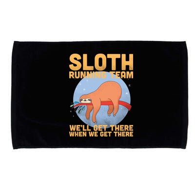 Lazy Sloth Running Team Distressed Microfiber Hand Towel