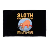 Lazy Sloth Running Team Distressed Microfiber Hand Towel