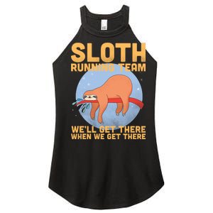 Lazy Sloth Running Team Distressed Women's Perfect Tri Rocker Tank