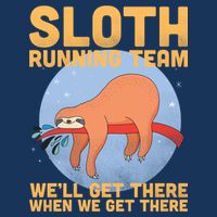 Lazy Sloth Running Team Distressed Infant Baby Jersey Bodysuit