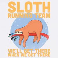 Lazy Sloth Running Team Distressed Garment-Dyed Sweatshirt