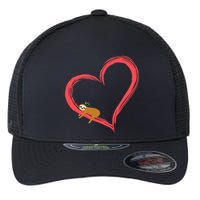 Lazy Sloth Sleeping On Heart Flexfit Unipanel Trucker Cap