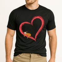 Lazy Sloth Sleeping On Heart Performance Shirt