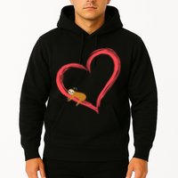 Lazy Sloth Sleeping On Heart Hoodie