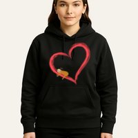 Lazy Sloth Sleeping On Heart Hoodie