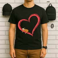 Lazy Sloth Sleeping On Heart T-Shirt