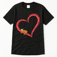 Lazy Sloth Sleeping On Heart Tall T-Shirt