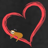Lazy Sloth Sleeping On Heart 11oz C Handle Ceramic Mug