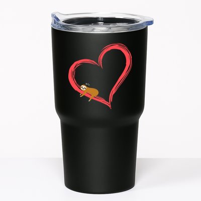 Lazy Sloth Sleeping On Heart Tumbler
