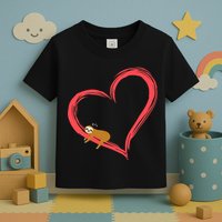Lazy Sloth Sleeping On Heart Toddler T-Shirt