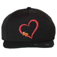 Lazy Sloth Sleeping On Heart Wool Snapback Cap