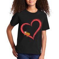 Lazy Sloth Sleeping On Heart Kids T-Shirt