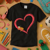 Lazy Sloth Sleeping On Heart Kids T-Shirt